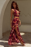 VALLETTA HANDKERCHIEF MAXI SKIRT - ELIANA RED