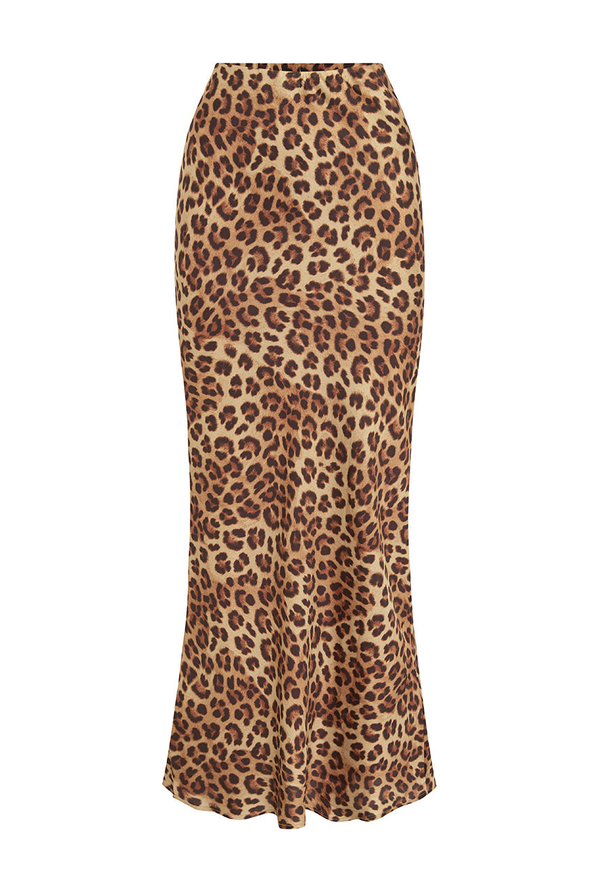 VERITY MAXI SKIRT - LEOPARD PRINT