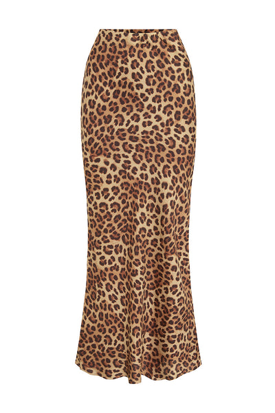 VERITY MAXI SKIRT - LEOPARD PRINT