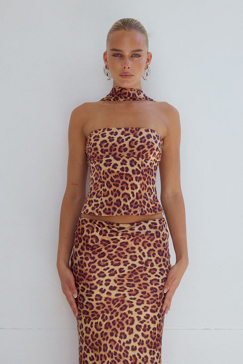 VERITY TOP - LEOPARD PRINT