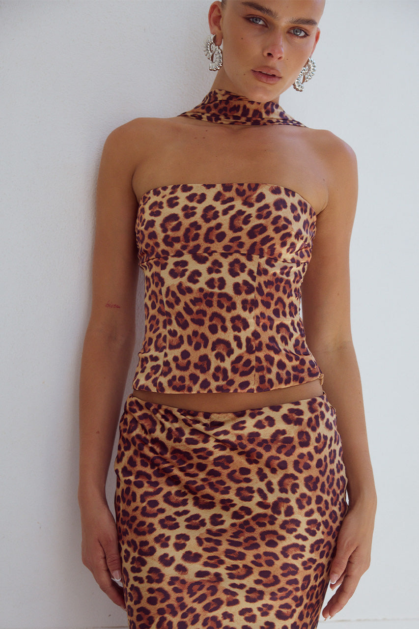 VERITY TOP - LEOPARD PRINT