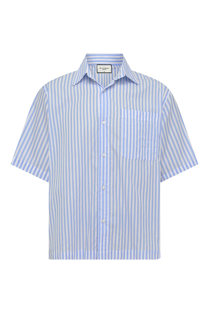 VINCENZO SHIRT - SKY BLUE/WHITE STRIPE