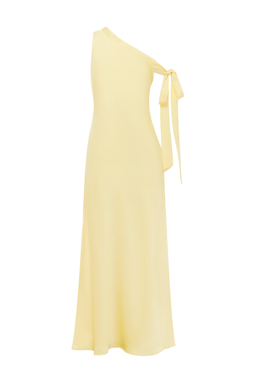 VIOLA ONE SHOULDER MAXI DRESS - BUTTERMILK