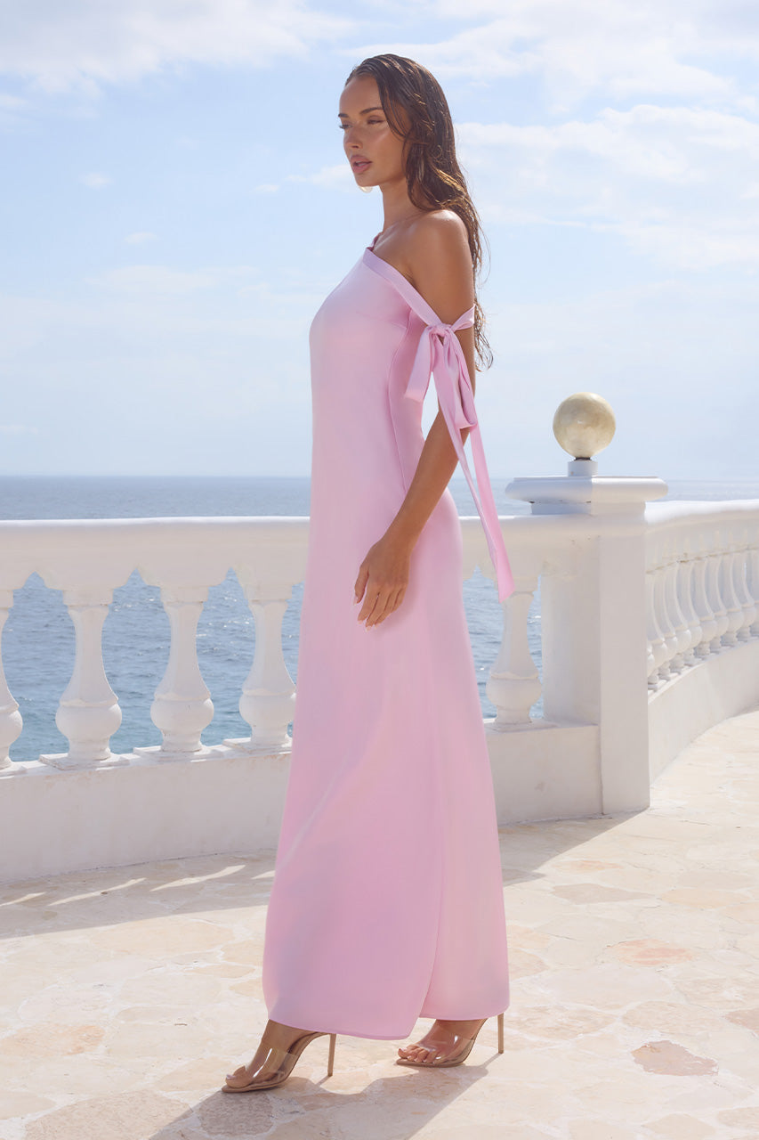 VIOLA ONE SHOULDER MAXI DRESS - PETAL