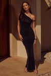 CHYNA MIDI DRESS - BLACK