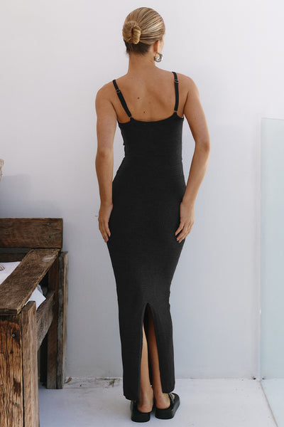 NORMANI MIDI DRESS - BLACK