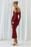 LAMOURA MIDI DRESS  - WINE