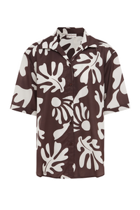 ACADIA SHORT SLEEVE SHIRT - CHOCOLATE BOTANICA