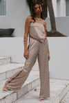 MILANI SCARF TOP - CHOCOLATE GEO