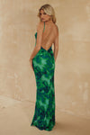 MARLINI MAXI DRESS - GREEN FLORAL