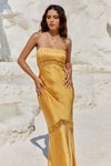 MELROSE STRAPLESS DRESS - ORANGE
