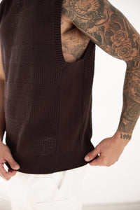 XANTI KNIT TANK - CHOCOLATE