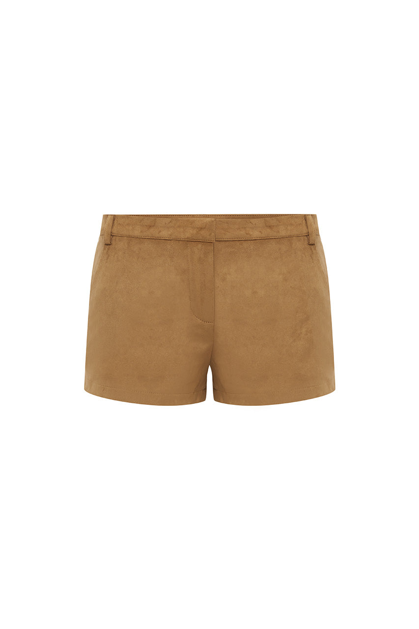 ZAELA MINI SHORTS - TAN