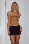 ZAELA STRAPLESS BUSTIER - TAN