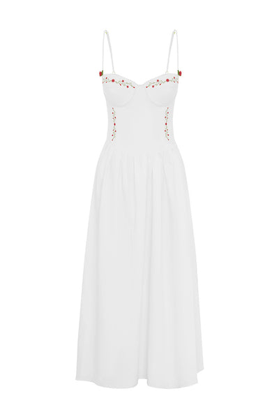 ZARITA MIDI DRESS - WHITE