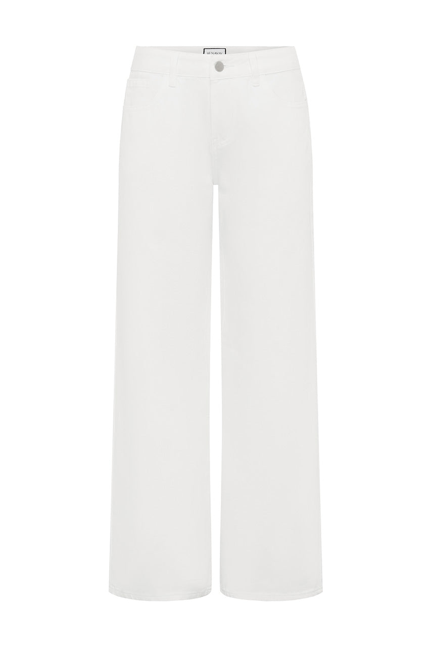 ZAVI STRAIGHT LEG JEANS - WHITE
