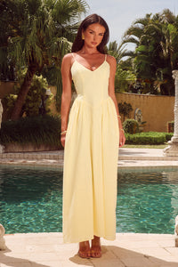 ZEPHY MAXI DRESS - LEMON