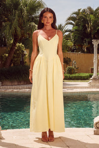 ZEPHY MAXI DRESS - LEMON
