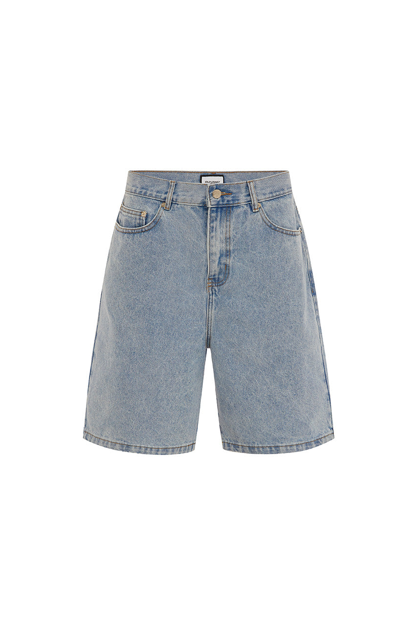 ZLATAN BERMUDA DENIM SHORTS - LIGHT BLUE WASH