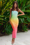 MALIBU MIDI DRESS - MULTI