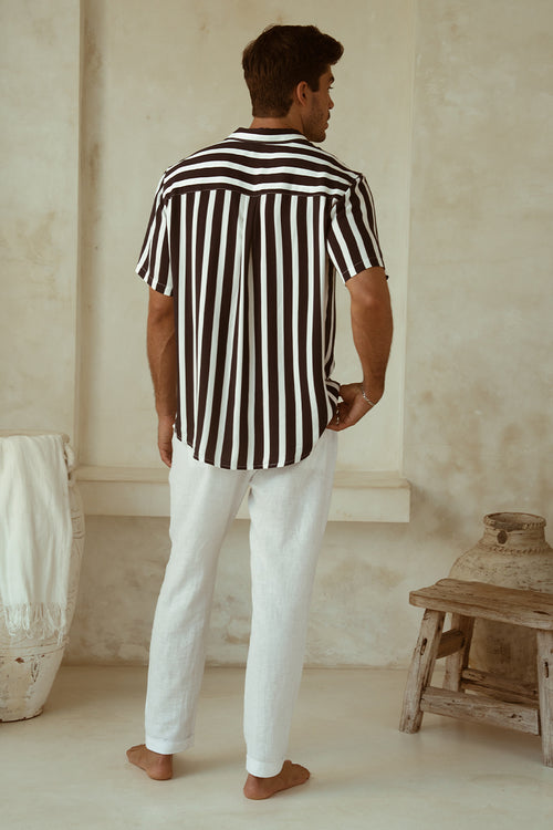 NICK SHIRT - NAVY/WHITE