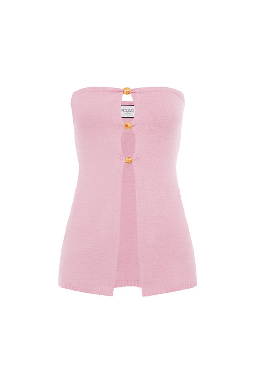 NELLIE STRAPLESS TOP - MUSK