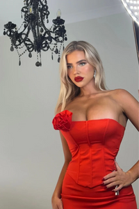 ROMY MINI SKIRT - RED