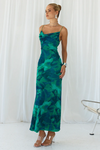 Kapri Slip Dress - Green Floral