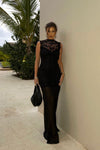ANIA MIDI DRESS - BLACK