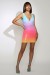 MALIBU MINI DRESS - RAINBOW