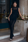 ANIA MIDI DRESS - BLACK