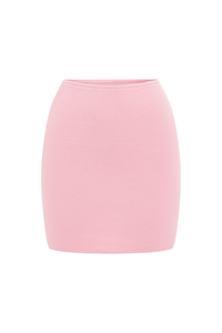 THE KNIT MINI SKIRT - PINK
