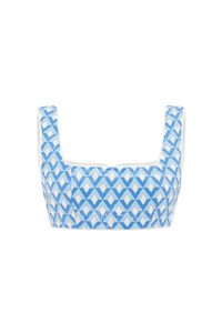 CARLA CROP - SKY GEO PRINT
