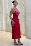 Kelsi Midi Dress - Red