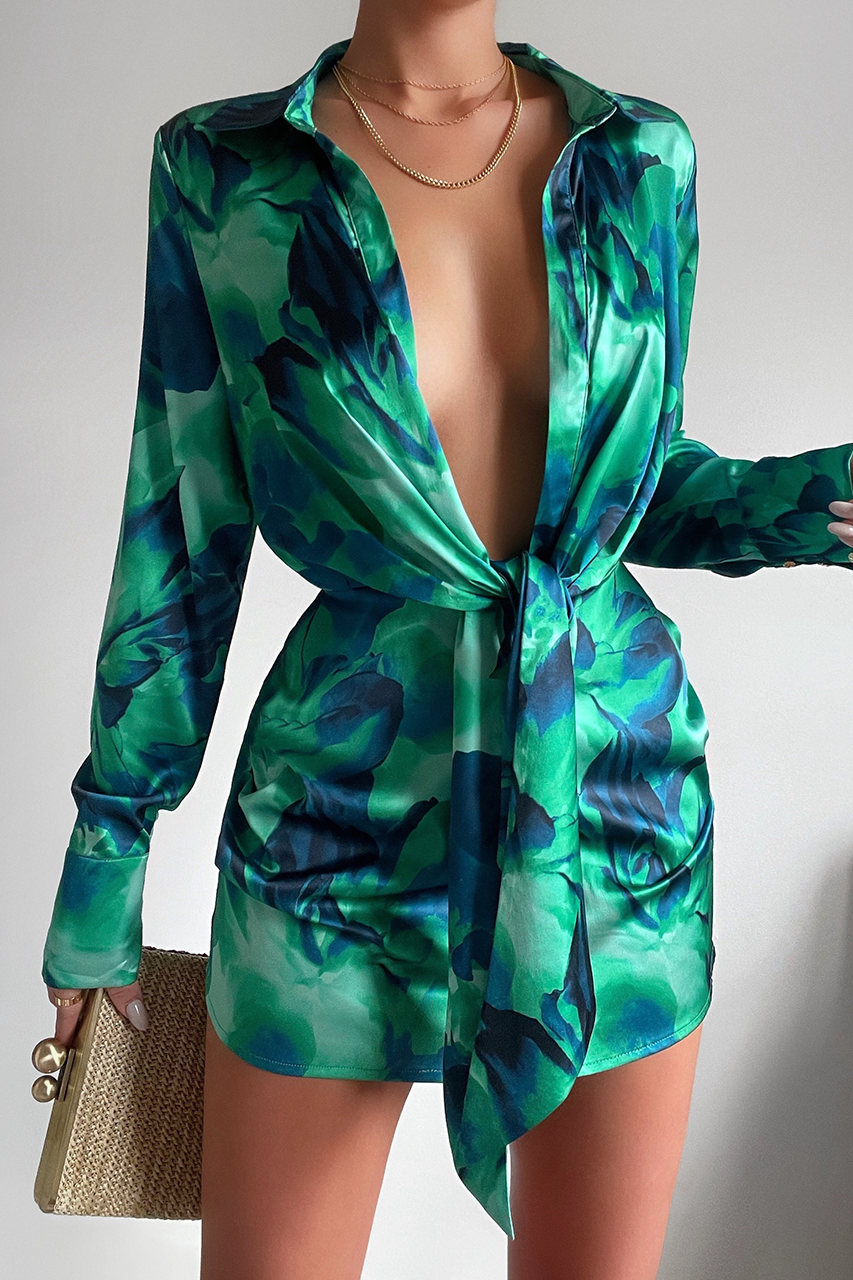 Ruby Calista Dress - Green Floral