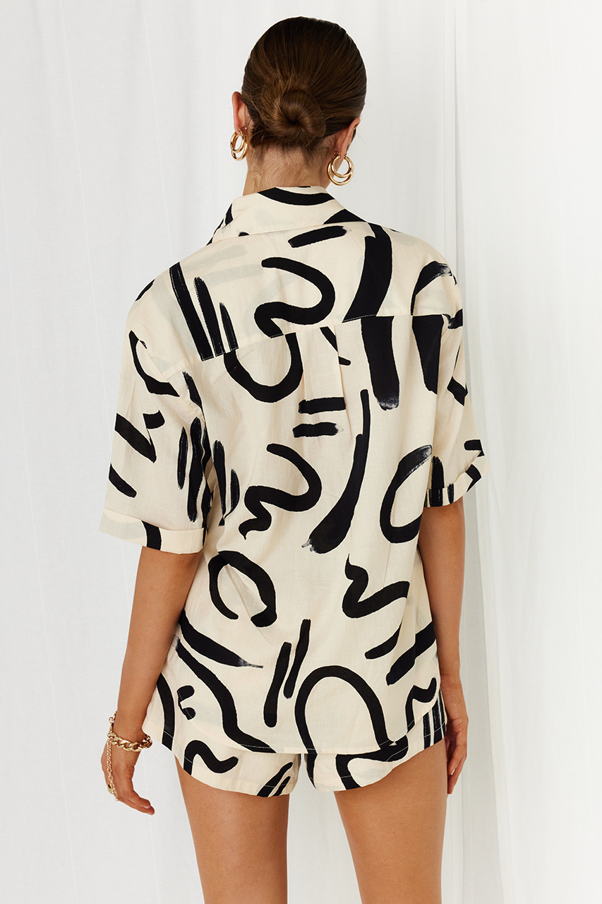 YORK COTTON SHORT - SAND/BLACK