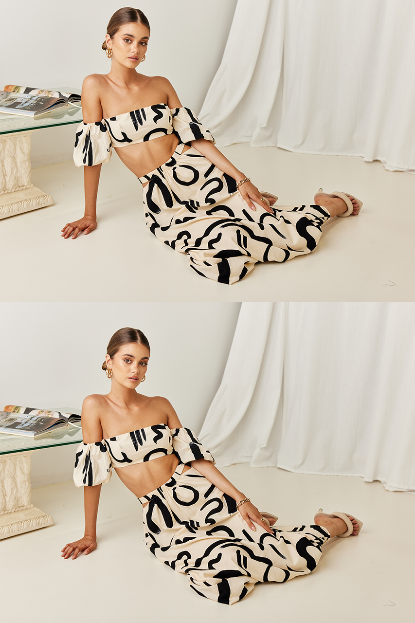 York Top - Sand/Black