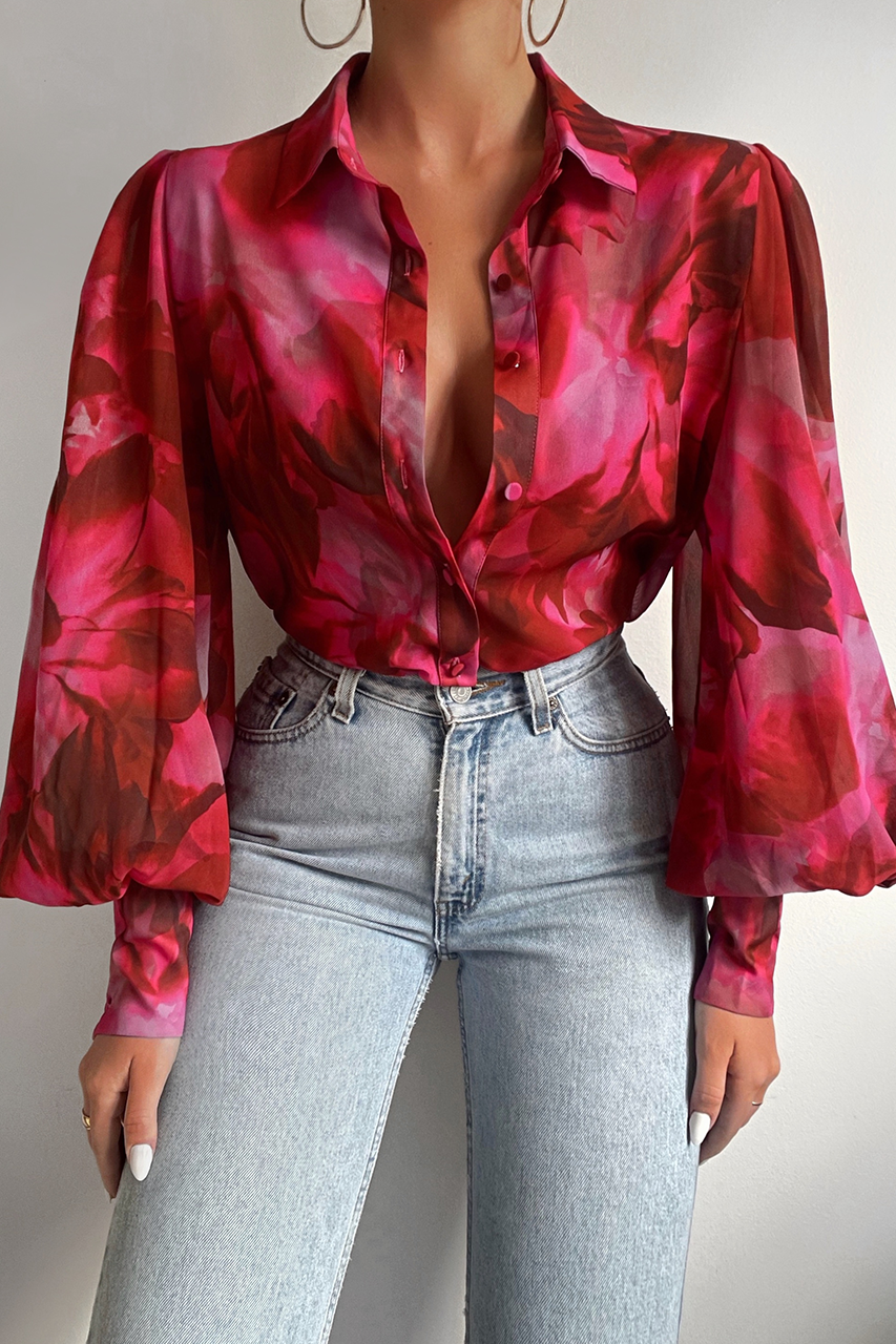 Calista Shirt - Pink Floral