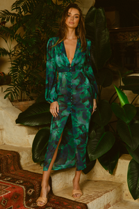 Calista Midi Dress - Green