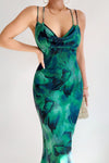 Calista Slip Dress - Green